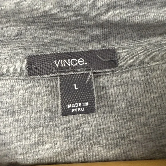 Vince Waffle Knit Thermal Lined Zip Hoodie Dark Purple Long Sleeve Mens Sz Large - Picture 8 of 10